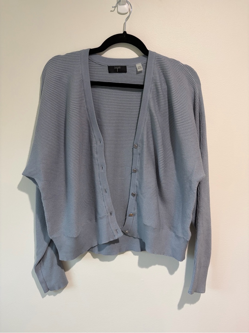 Tahari Ribbed Cardigan Sweater - Picture 5 of 5
